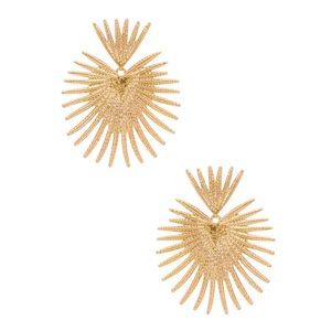 Anthropologie Gold Throne Earrings